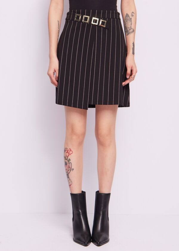 Pinstriped miniskirt Denny Rose
