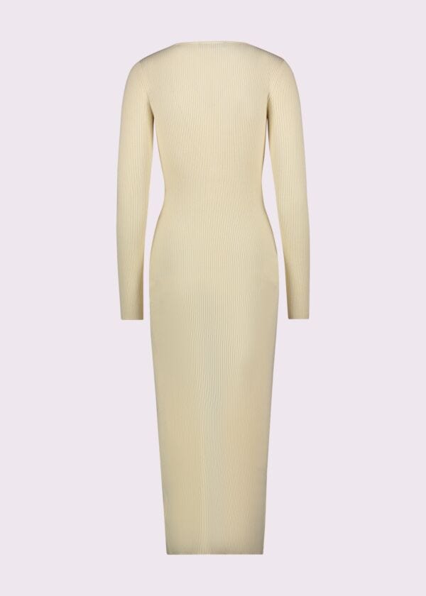 White cotton and cashmere dress