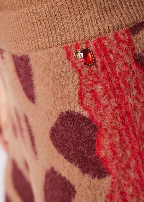 Jacquard knitted trousers