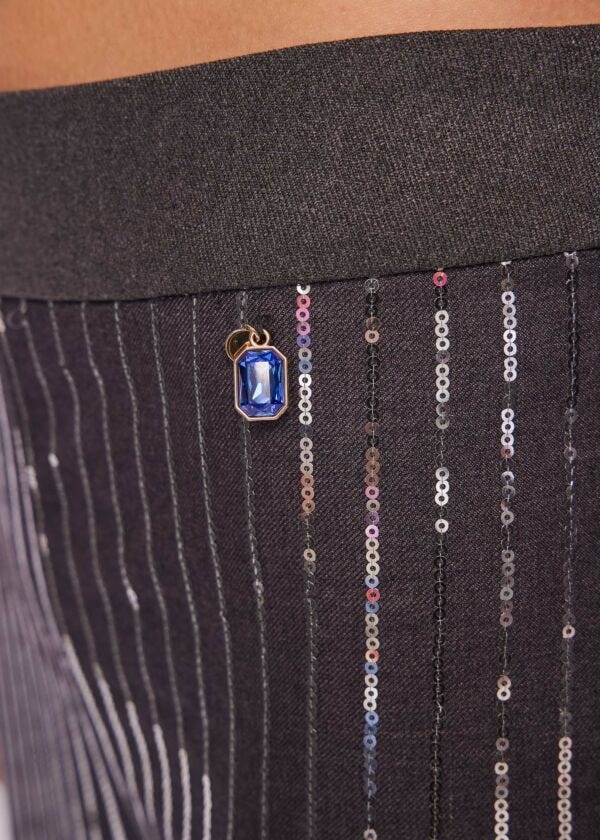 Trousers with sequins