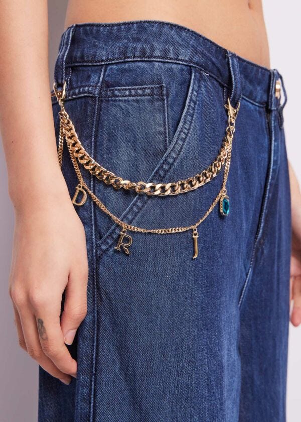 - Vaqueros cargo en denim de algodón