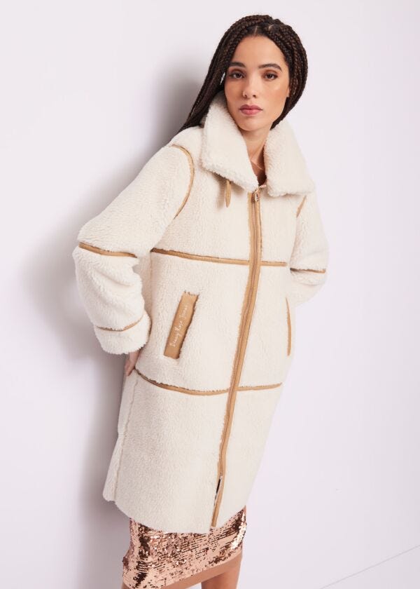 Faux fur coat