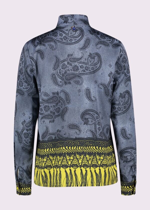 Printed satin shirt