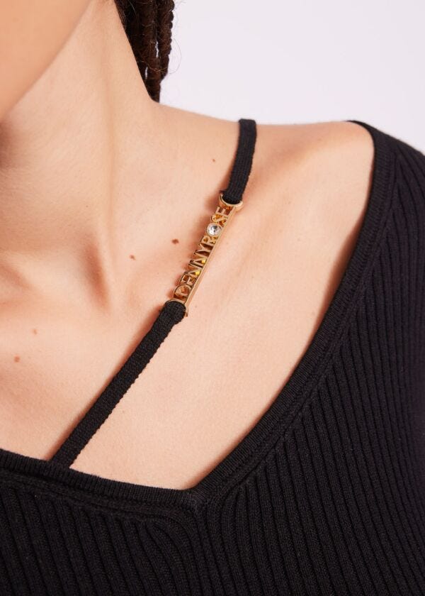 Maglia nera in misto cotone