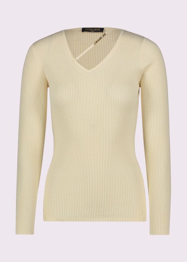 Maglia bianca in misto cotone Denny Rose Jeans