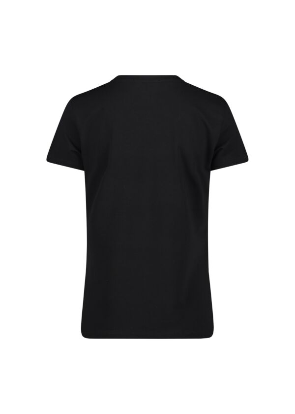 Black cotton t-shirt with logo