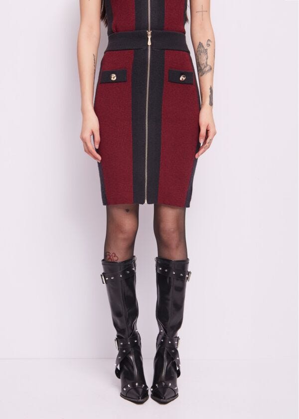 Gonna in maglia con zip Denny Rose Jeans