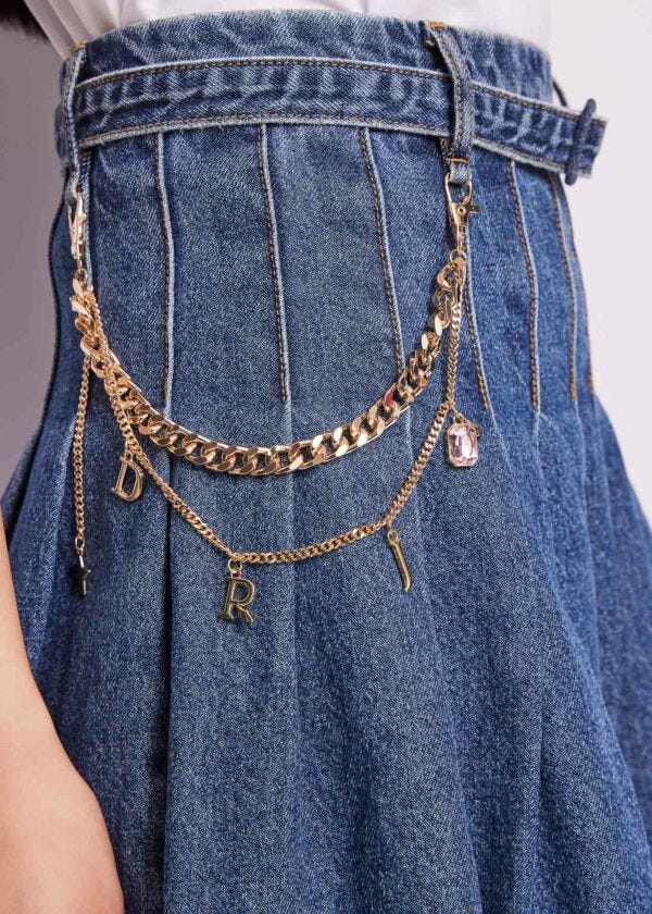 Minigonna in denim di cotone