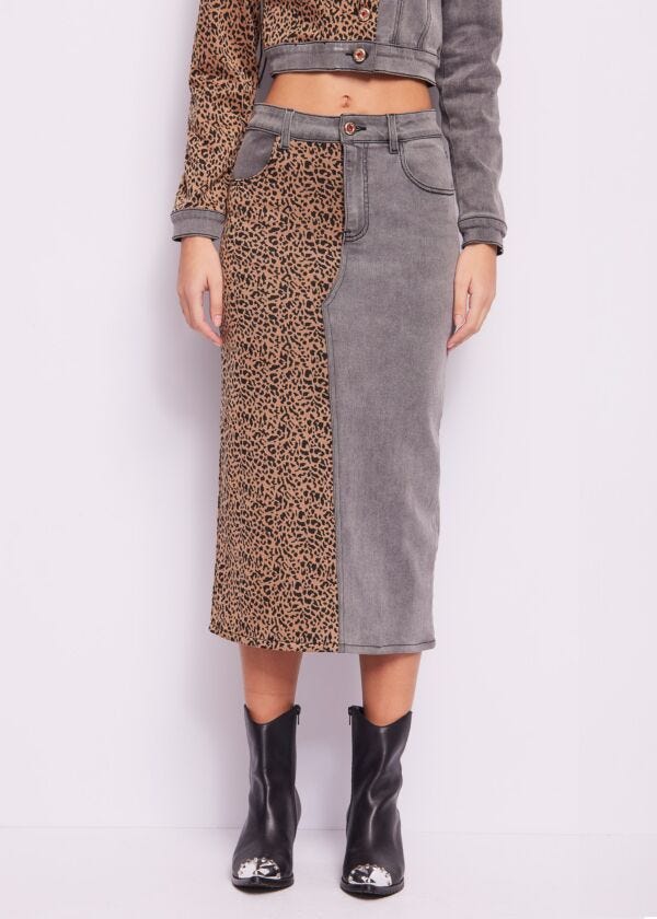 Printed denim skirt Denny Rose Jeans