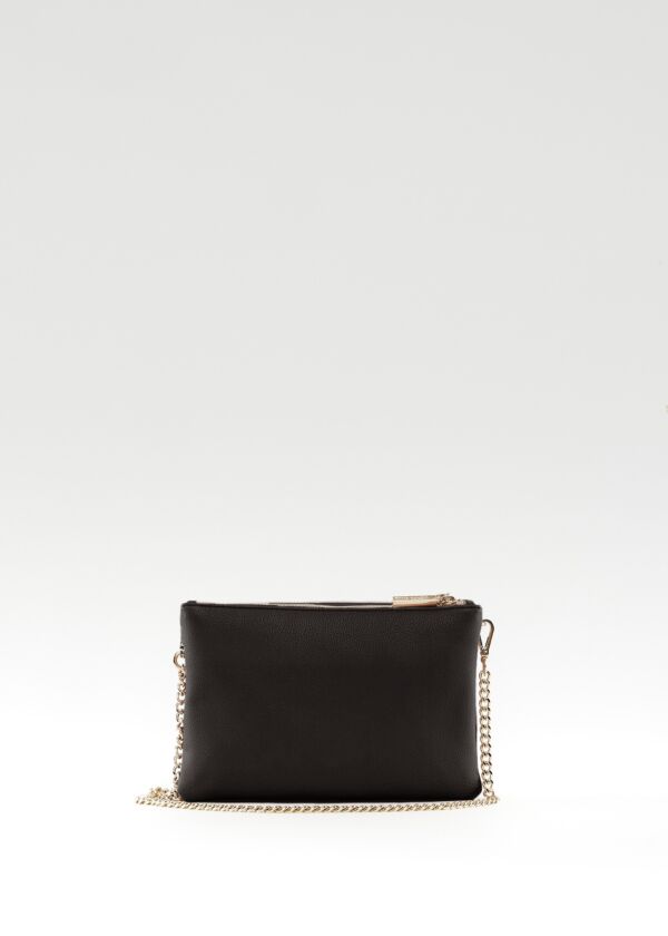 Borsa crossbody nera con borchie