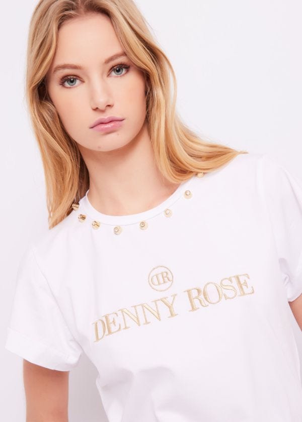 T-shirt with logo and studs