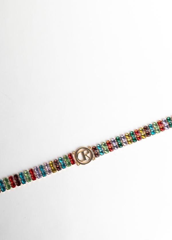 Chain belt with multicolour gemstones Denny Rose