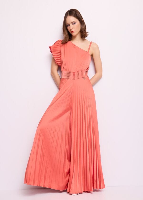 Tuta plissé in georgette Denny Rose