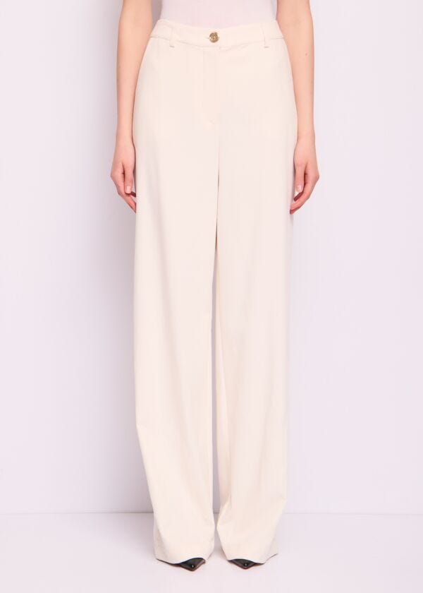 Pantaloni bianchi elasticizzati