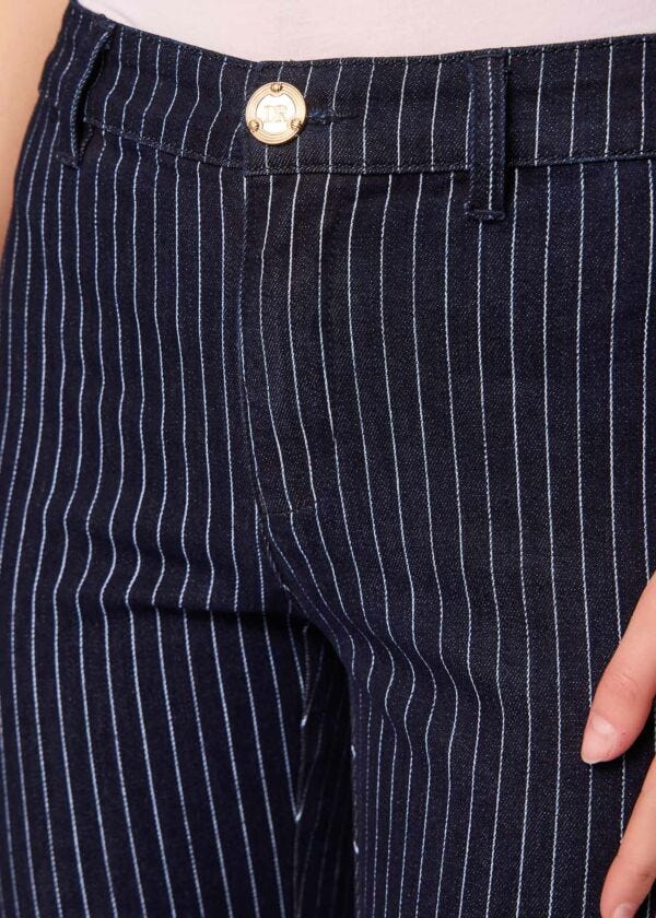 Jeans in cotone gessato