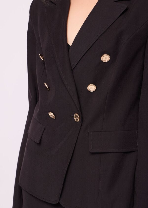 Blazer nero doppiopetto