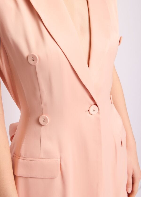 Gilet lungo in raso