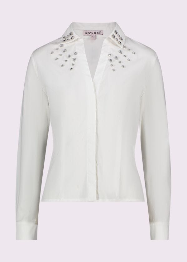 Camicia bianca in misto cotone Denny Rose