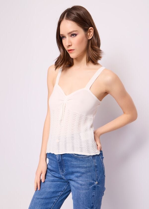 White knit top Denny Rose