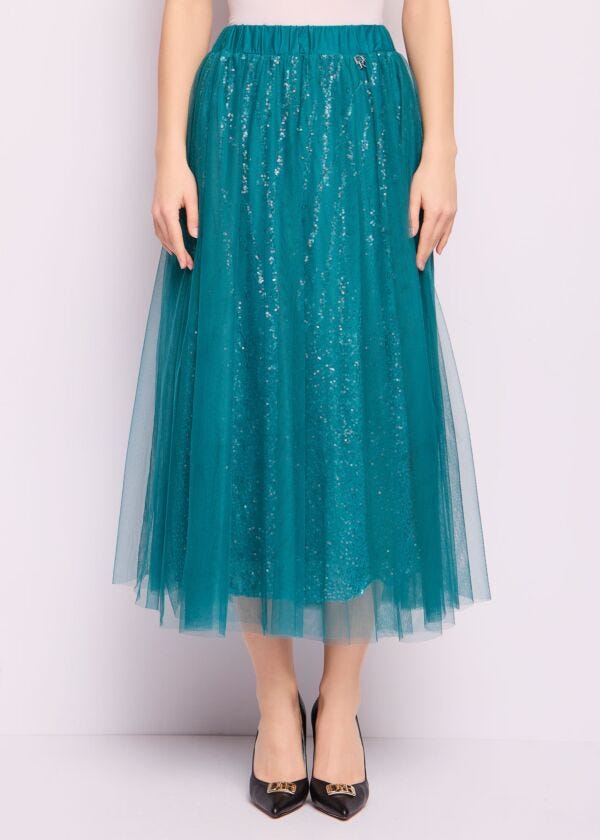Gonna verde in tulle Denny Rose