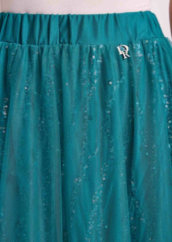Gonna verde in tulle