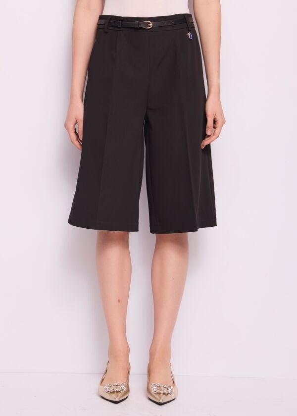 Bermuda nero con cinturino Denny Rose Jeans