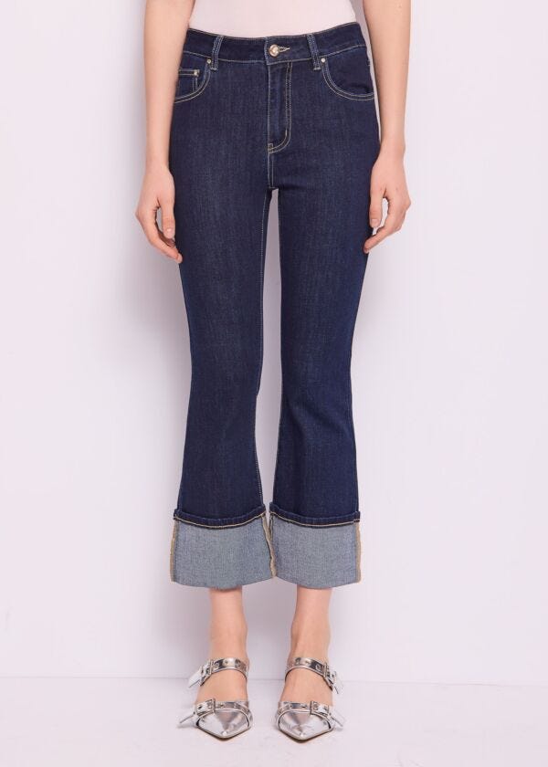 Jeans flare in cotone Denny Rose Jeans