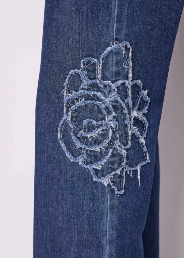Jeans in cotone con risvolto