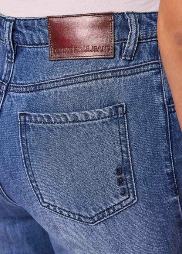 Jeans flare a vita alta in cotone