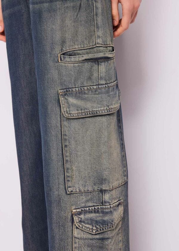 Jeans cargo in cotone used