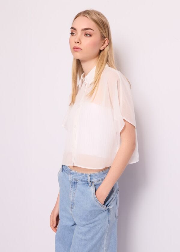Camicia bianca gessata Denny Rose Jeans