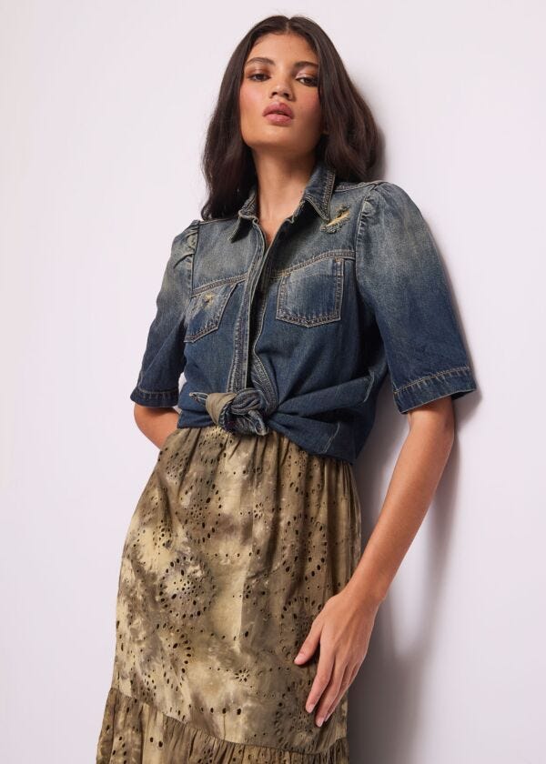 Camicia in denim di cotone used Denny Rose Jeans