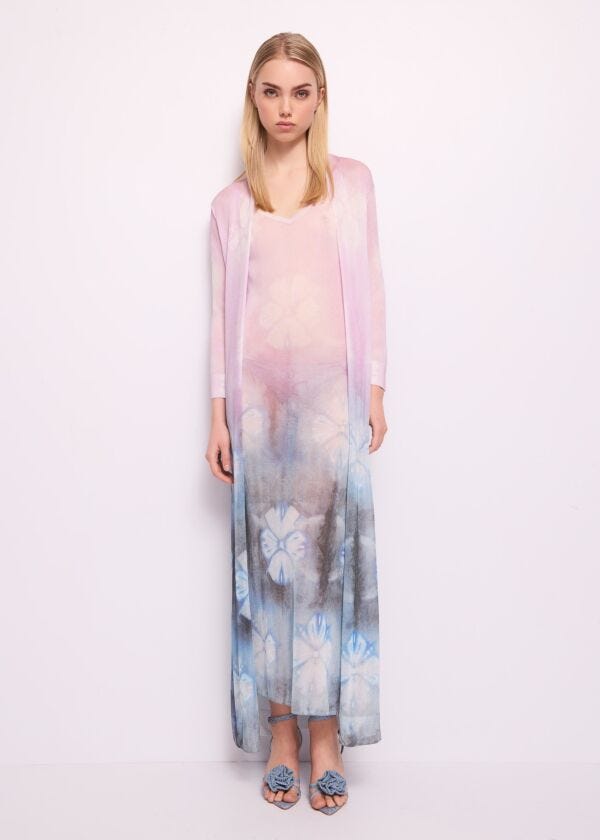 Cardigan lungo con stampa Denny Rose Jeans
