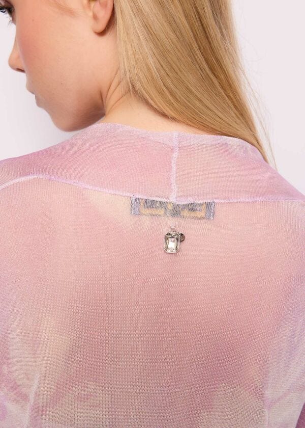 Cardigan lungo con stampa