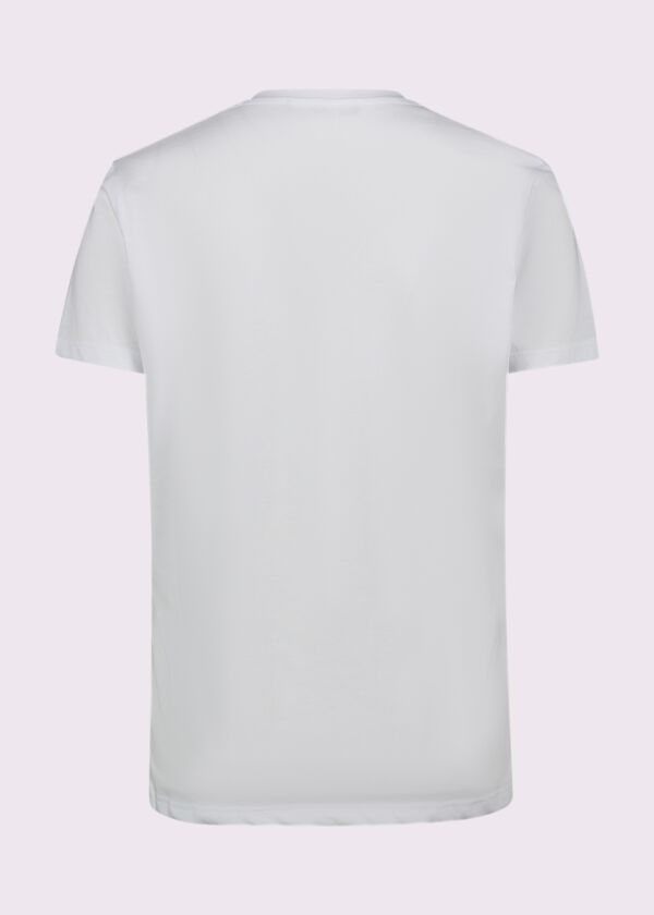 Camiseta blanca de algodón con estampado