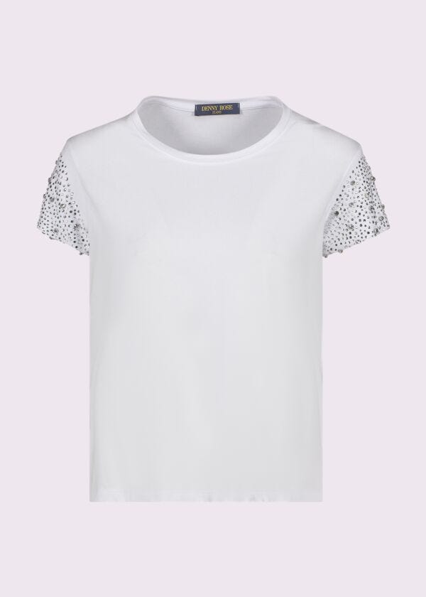 Camiseta blanca con apliques Denny Rose Jeans