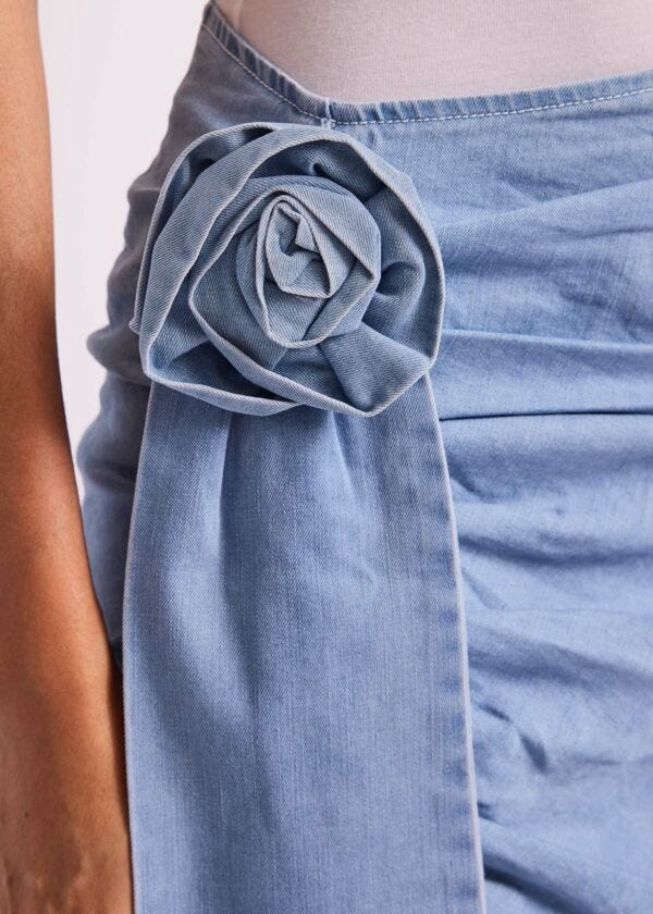 Minigonna in denim di cotone