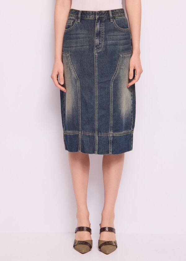 Gonna in denim di cotone used Denny Rose Jeans