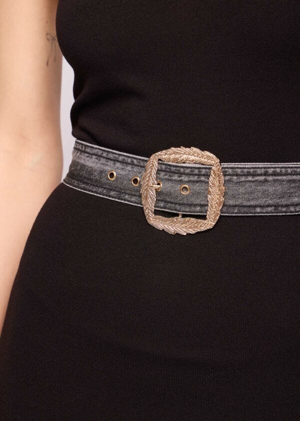 Cintura in denim di cotone