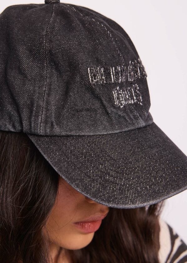 Cappello baseball in denim