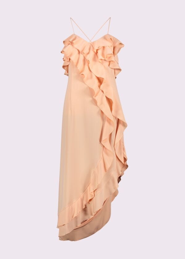 Abito lungo con rouches Denny Rose