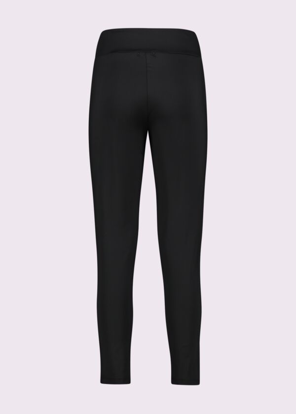 Pantaloni neri con fibbia logata