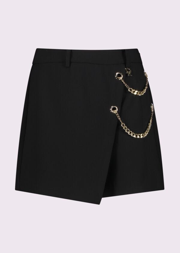 Short nero con catene Denny Rose