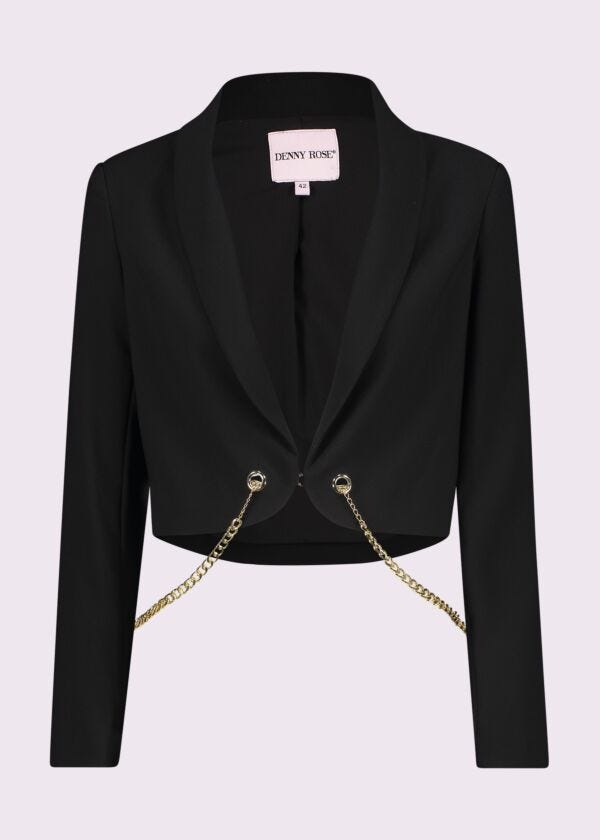 Blazer nero con catene Denny Rose
