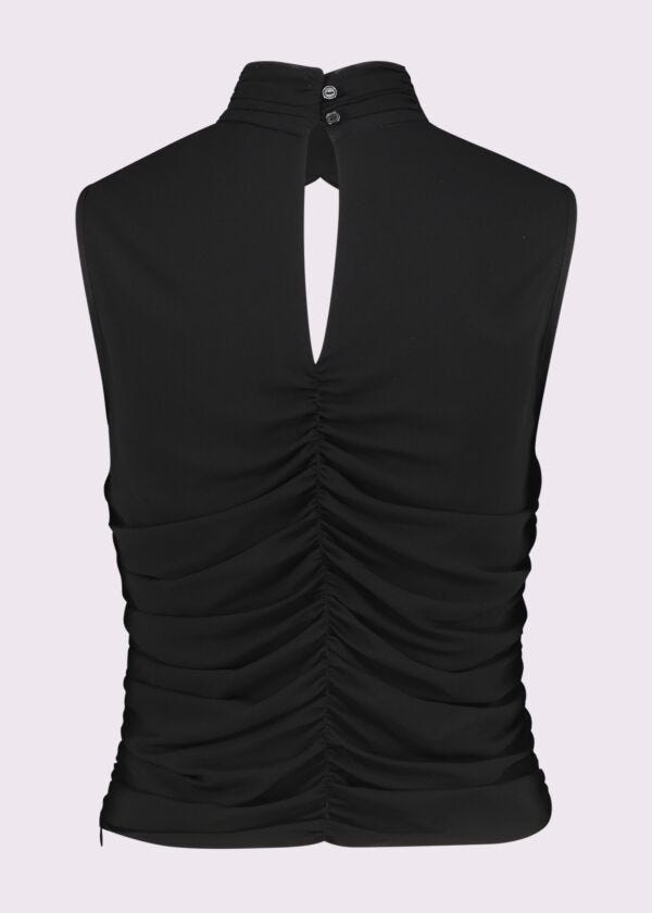 Top nero in georgette