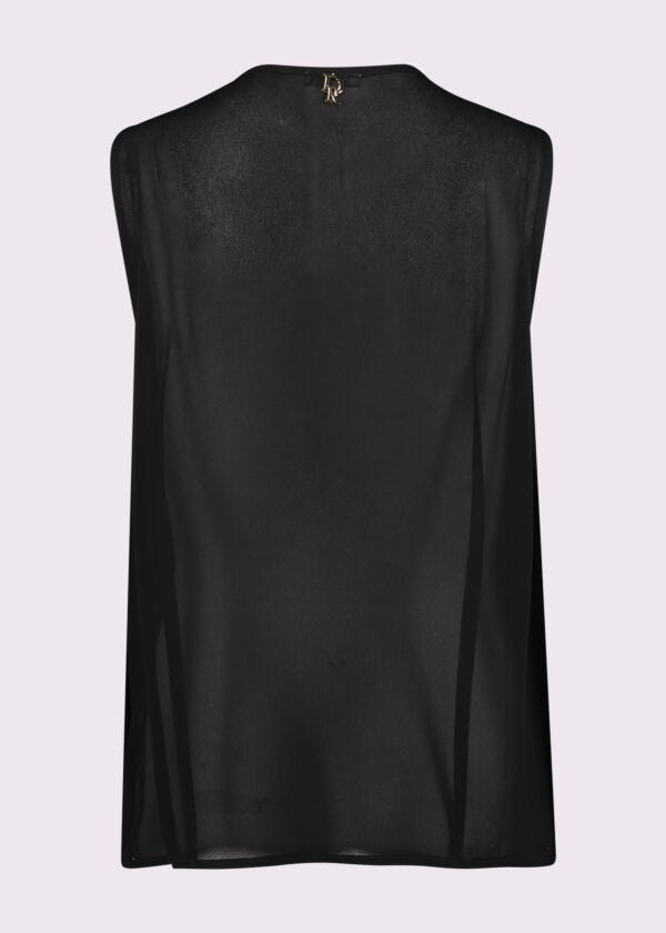 Top nero in georgette