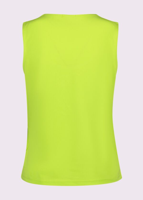 Top giallo in cotone con strass