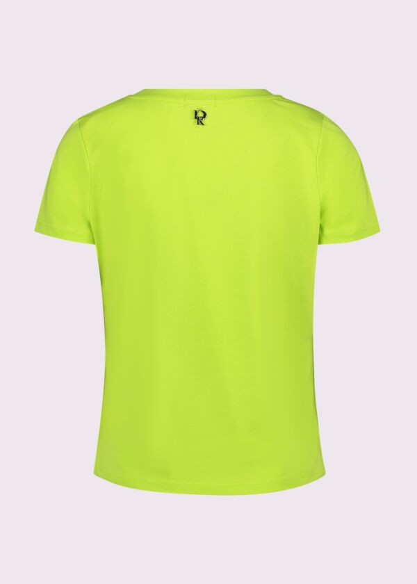 T-shirt gialla in cotone con logo