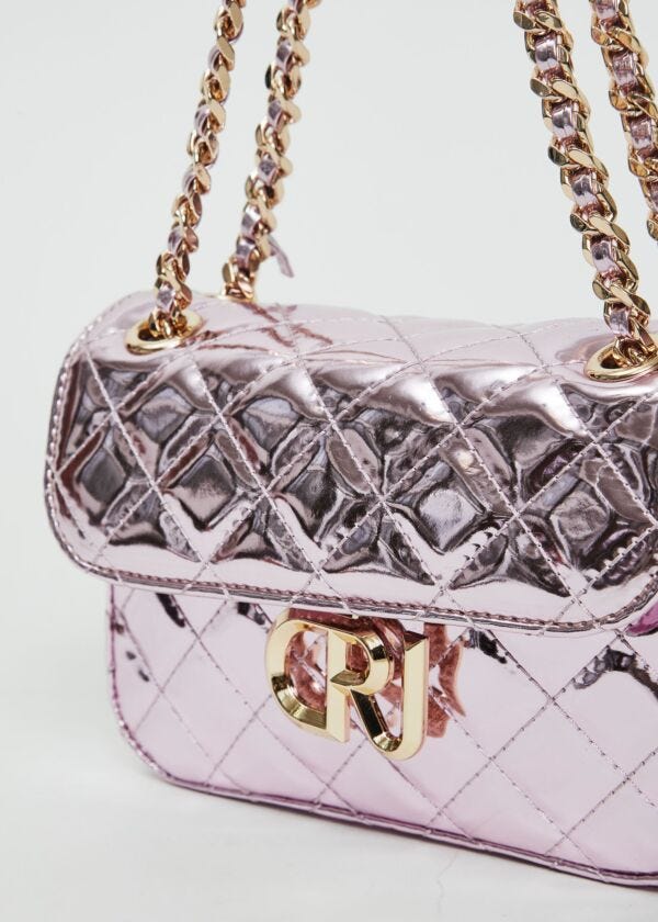 Borsa crossbody laminata
