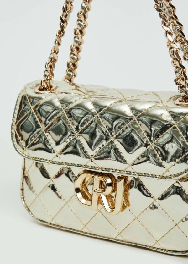 Borsa crossbody laminata